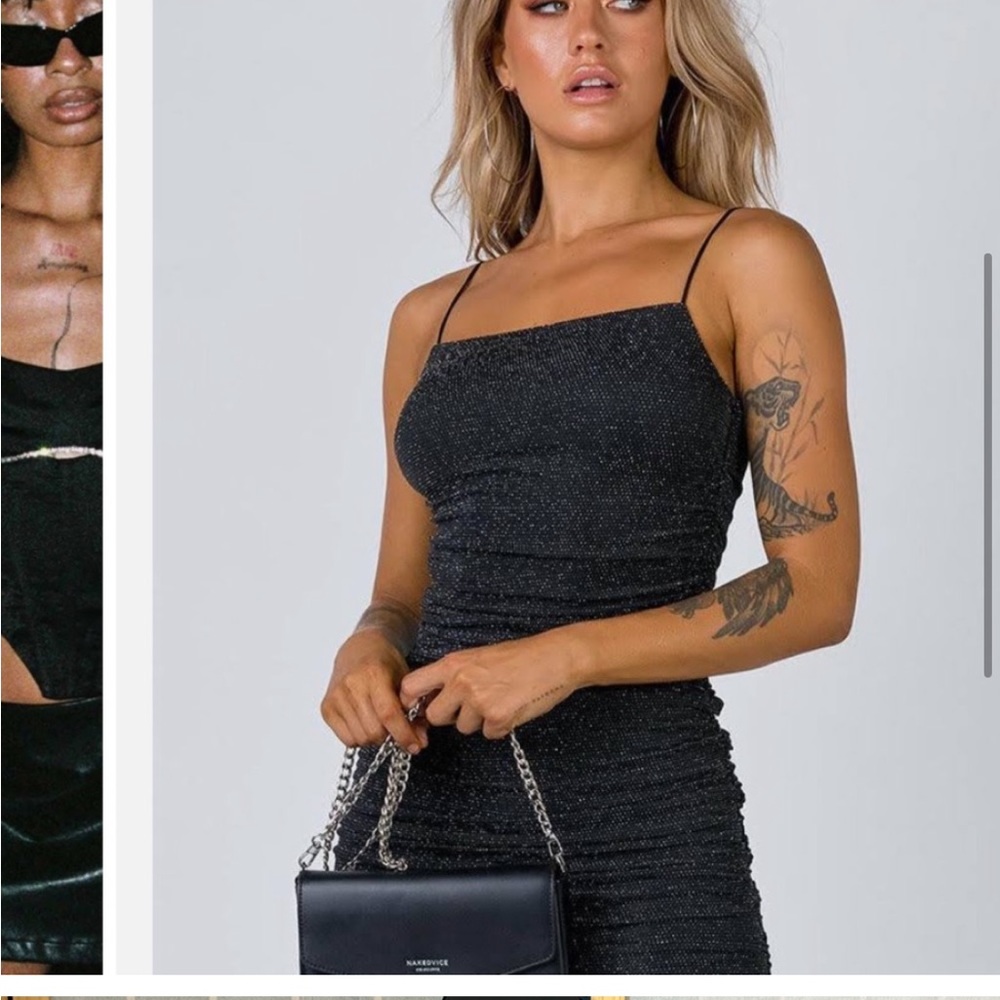 Princess Polly body con sparkle Reeva dress
